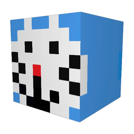 ReinaUeda Minecraft avatar head, 3D render