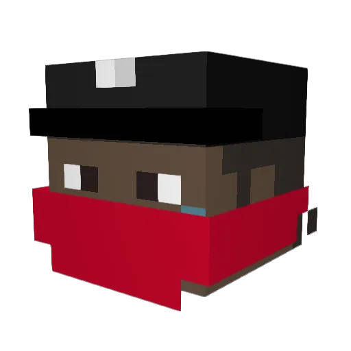 Reince Minecraft avatar head, 3D render