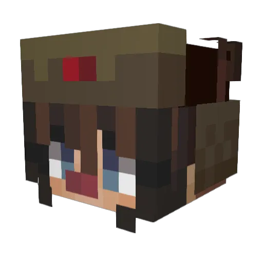 Reindeer10 Minecraft avatar head, 3D render