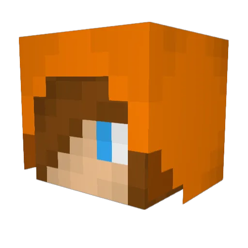 ReinerZufall Minecraft avatar head, 3D render