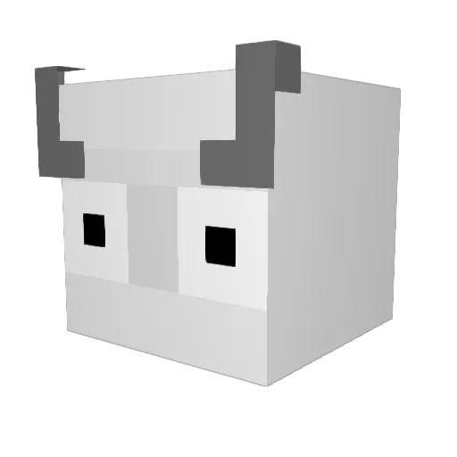 Reinlich Minecraft avatar head, 3D render