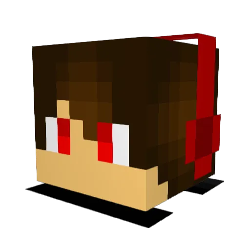 Reino04 Minecraft avatar head, 3D render