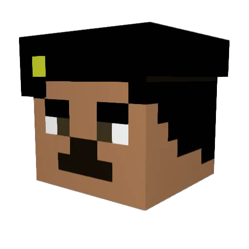 ReinoSeta Minecraft avatar head, 3D render