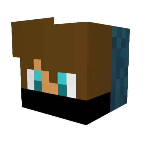Reinvd Minecraft avatar head, 3D render