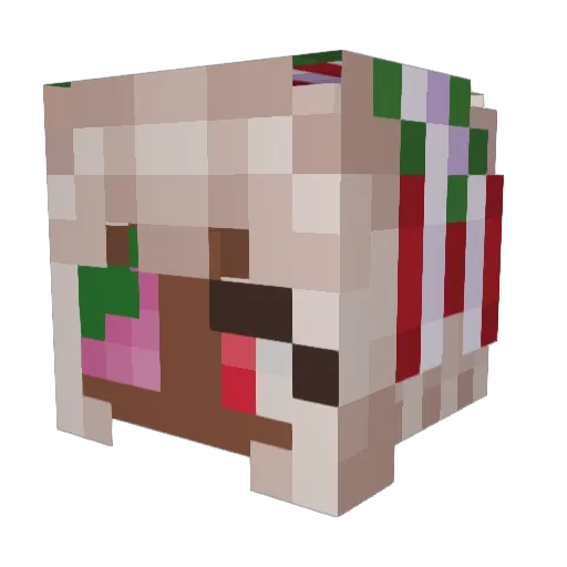 Reiriko Minecraft avatar head, 3D render