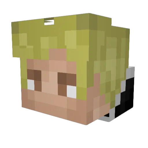 Reiryune Minecraft avatar head, 3D render