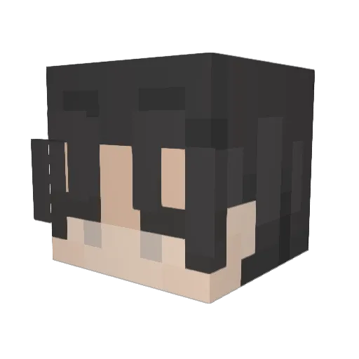 Reitadori Minecraft avatar head, 3D render