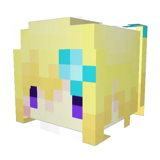 Reiuon Minecraft avatar head, 3D render