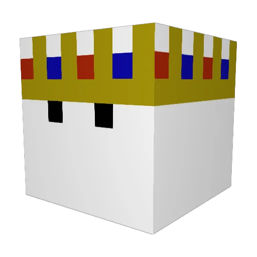 Reivax_98 Minecraft avatar head, 3D render