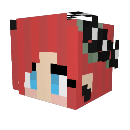 ReiyaSkye Minecraft avatar head, 3D render