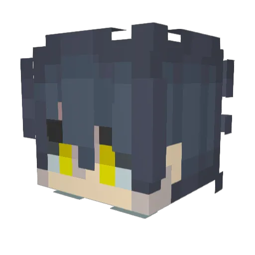 Reizeran Minecraft avatar head, 3D render