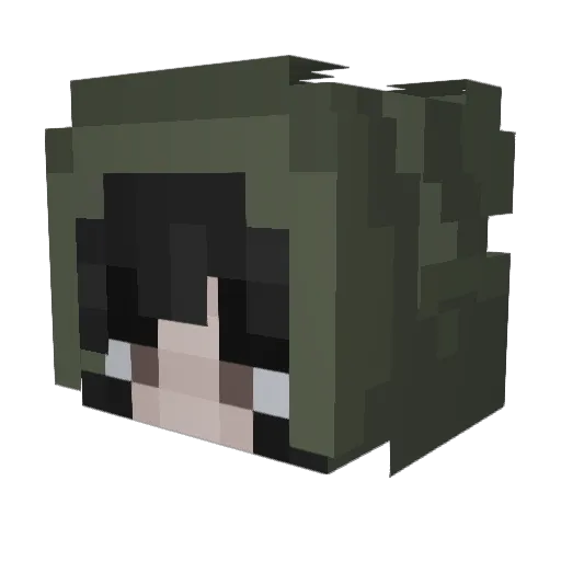 Rej1n Minecraft avatar head, 3D render