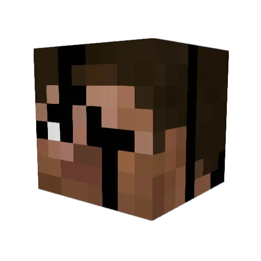 Rejab Minecraft avatar head, 3D render