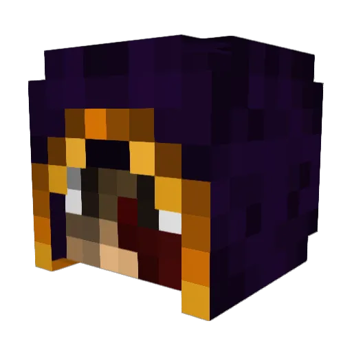 Rejavis Minecraft avatar head, 3D render