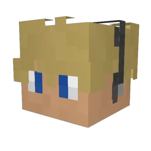 Rejbaen Minecraft avatar head, 3D render