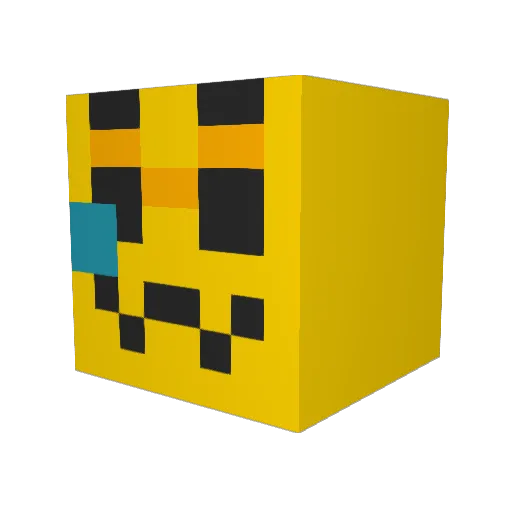 Rejoicin Minecraft avatar head, 3D render