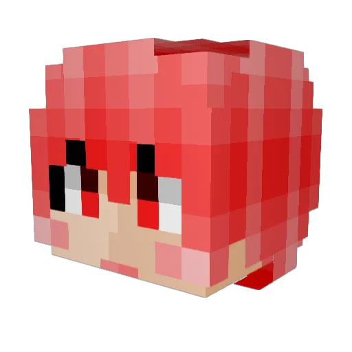 Rejung Minecraft avatar head, 3D render