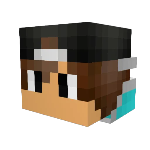 Rejwan27 Minecraft avatar head, 3D render