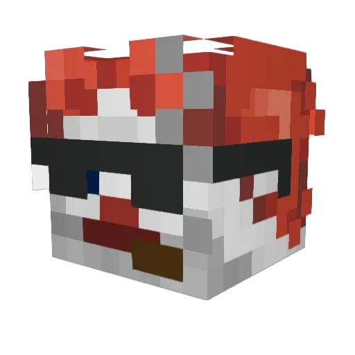 RejyC Minecraft avatar head, 3D render