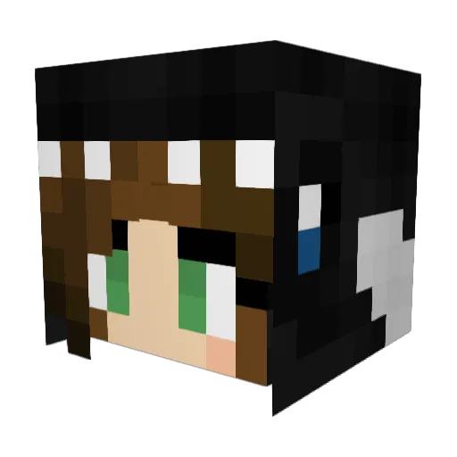 Reka04 Minecraft avatar head, 3D render