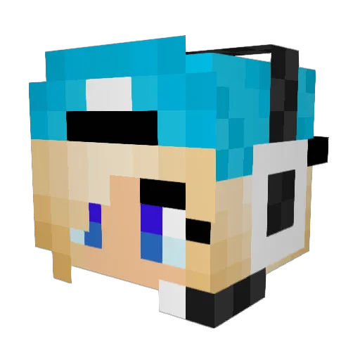 Reka07 Minecraft avatar head, 3D render