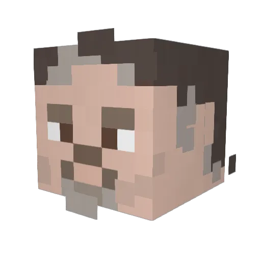 Rekalor Minecraft avatar head, 3D render