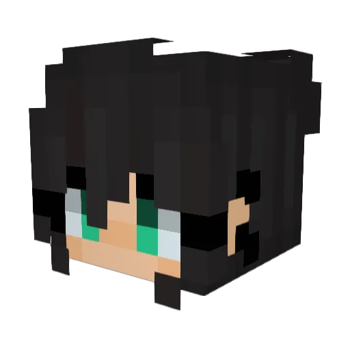 Rekamwodiw Minecraft avatar head, 3D render