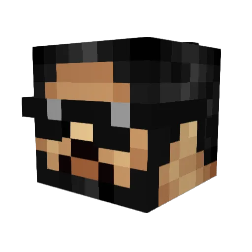 Rekansy Minecraft avatar head, 3D render