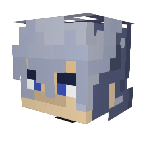 Rekatharsis Minecraft avatar head, 3D render