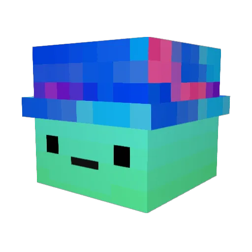 Rekid Minecraft avatar head, 3D render