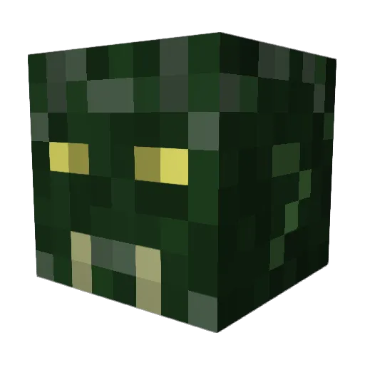 Rekington Minecraft avatar head, 3D render
