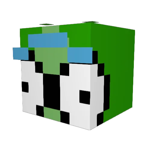 RekkPaste Minecraft avatar head, 3D render