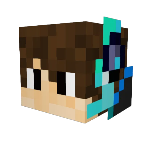 Rekkoh02 Minecraft avatar head, 3D render