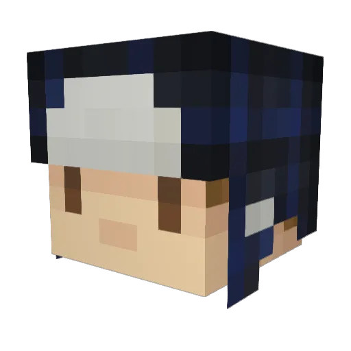 Rekkyn Minecraft avatar head, 3D render