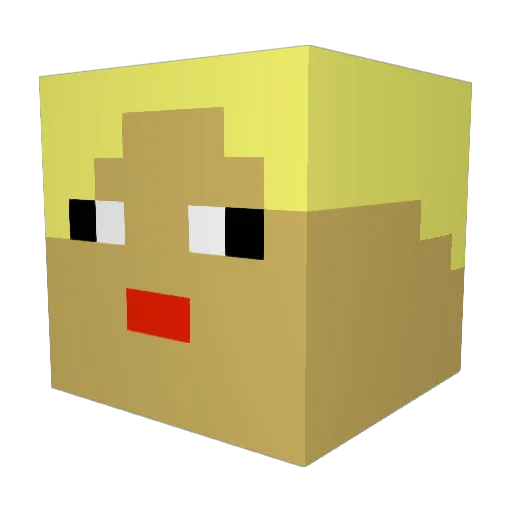 RekooZ Minecraft avatar head, 3D render