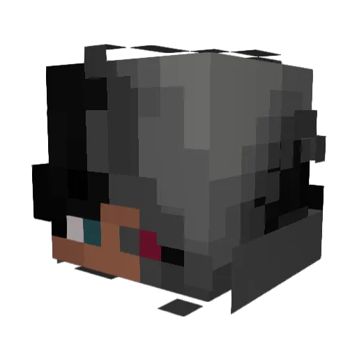 Rekplays Minecraft avatar head, 3D render