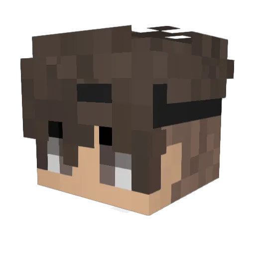 ReksWall Minecraft avatar head, 3D render