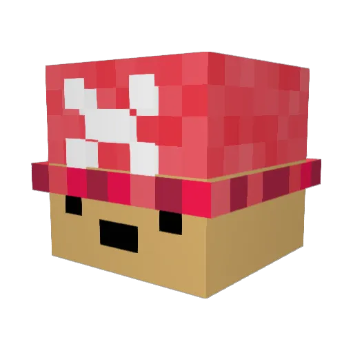 Reksaksiseksi Minecraft avatar head, 3D render
