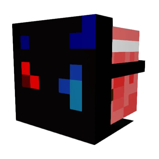 Reksio09 Minecraft avatar head, 3D render