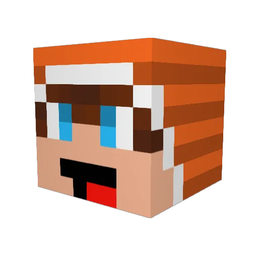 Reksiu158 Minecraft avatar head, 3D render