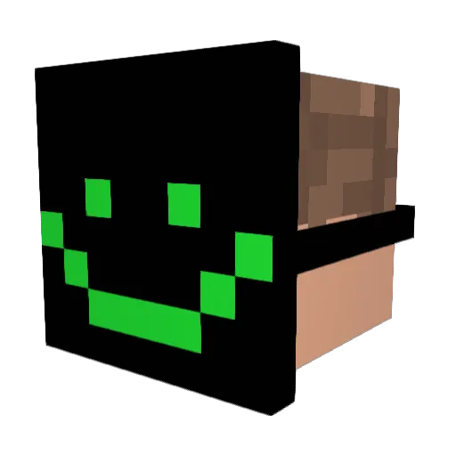 RektBlack Minecraft avatar head, 3D render