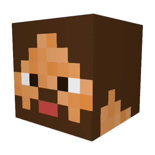 RektNoscope Minecraft avatar head, 3D render
