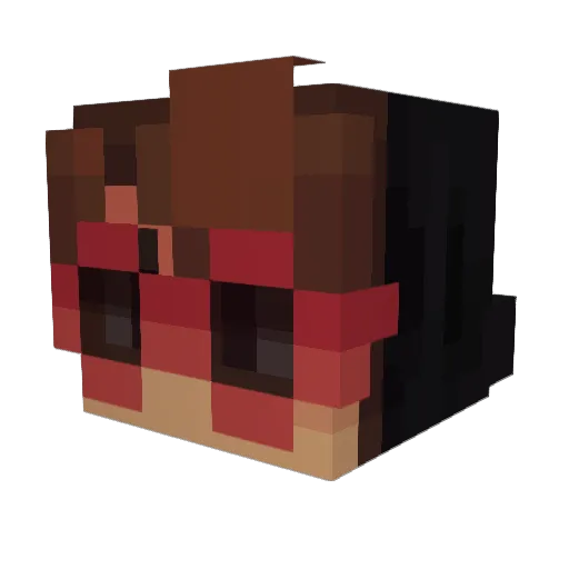 Rekt_DJ Minecraft avatar head, 3D render