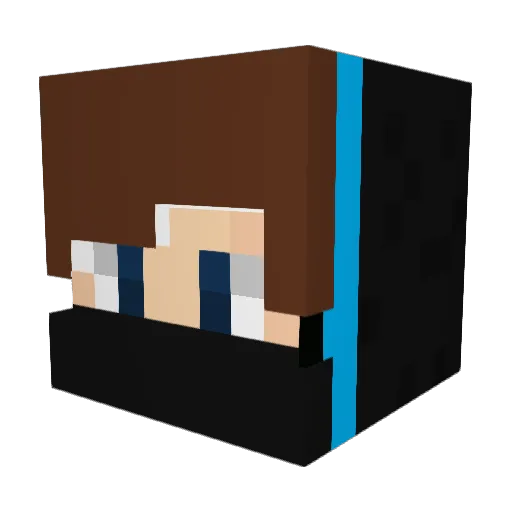 Rekt_Papuh Minecraft avatar head, 3D render