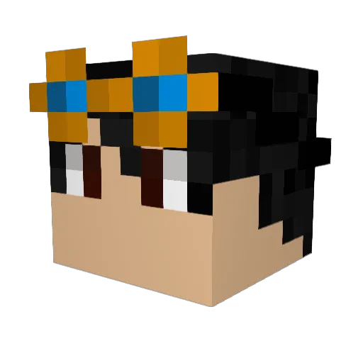 Rektelo Minecraft avatar head, 3D render