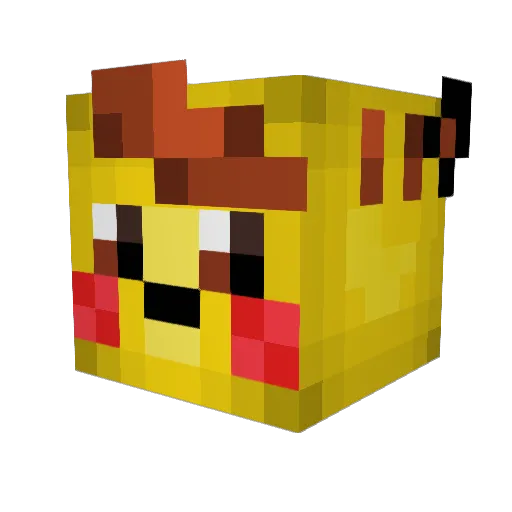 Rektmach Minecraft avatar head, 3D render