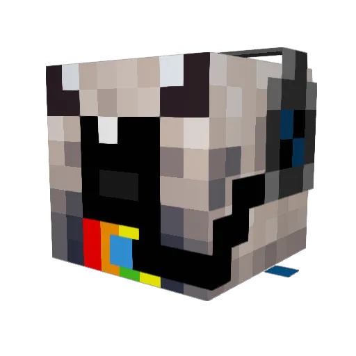Rektumnator Minecraft avatar head, 3D render