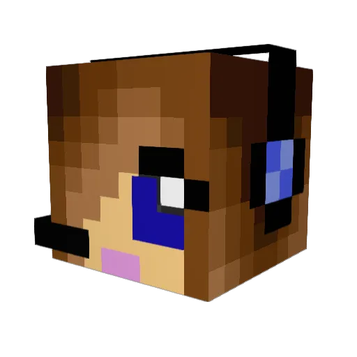 RektyBecky Minecraft avatar head, 3D render