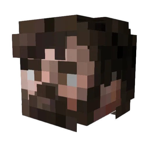 Reku7 Minecraft avatar head, 3D render