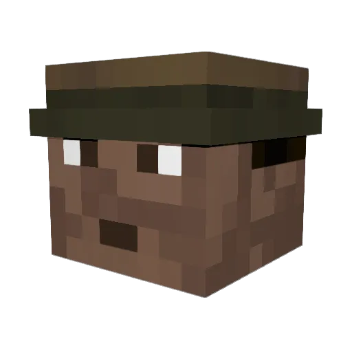 RelaXingRealm Minecraft avatar head, 3D render